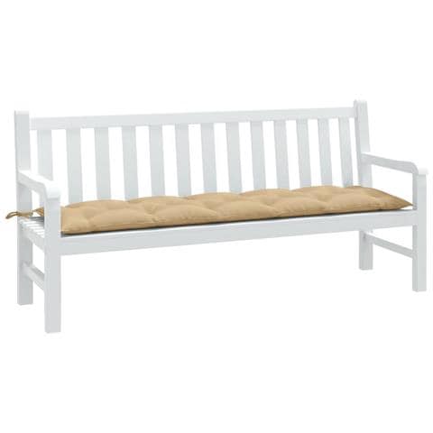 Cuscino Panca Da Giardino Beige Mélange 180x50x7 Cm In Tessuto - Foto 1