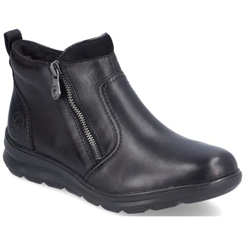 Black Casual Closed Booties Stivaletti Pelle Scarpe Donna Nero Eu 39, Z0060-00 - Foto 1
