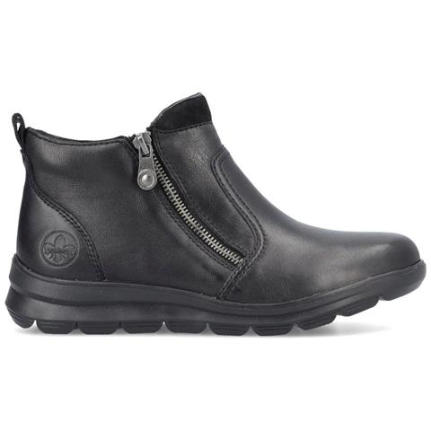 Black Casual Closed Booties Stivaletti Pelle Scarpe Donna Nero Eu 39, Z0060-00 - Foto 2