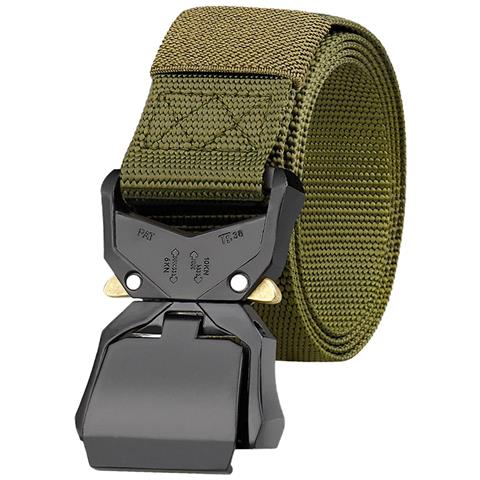 Cintura Tattica Cobra Da Uomo, Cintura In Nylon Stile Militare Con Fibbia A Sgancio Rapido Green - Foto 1