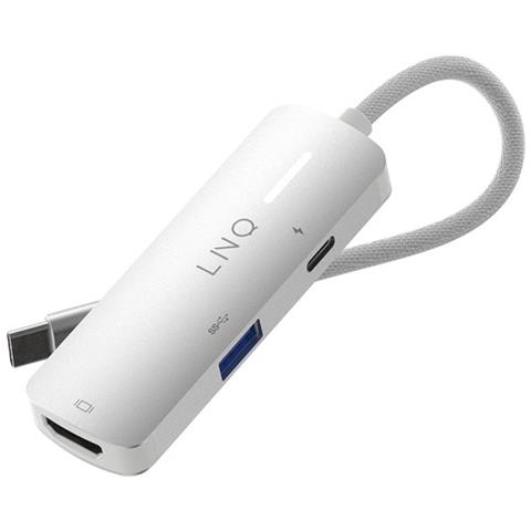 Hub 3-in-1 Hdmi Usb-c Power Delivery 140w 5gbps, Grigio - Foto 1