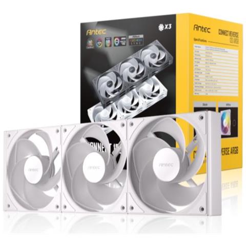Ventole C120R ARGB Case per Computer 12 cm Bianco (3 Pezzi) - Foto 1