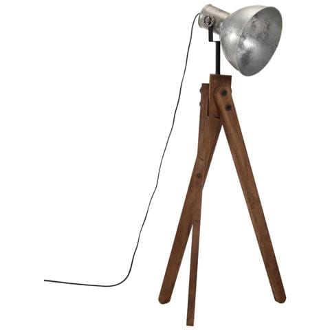 Lampada Da Terra 25 W Argento Vintage 45x45x120 Cm E27 - Foto 2