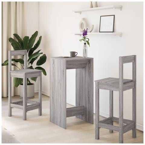 Tavolo Da Bar Grigio Sonoma 51x50x103,5 Cm In Legno Multistrato - Foto 3