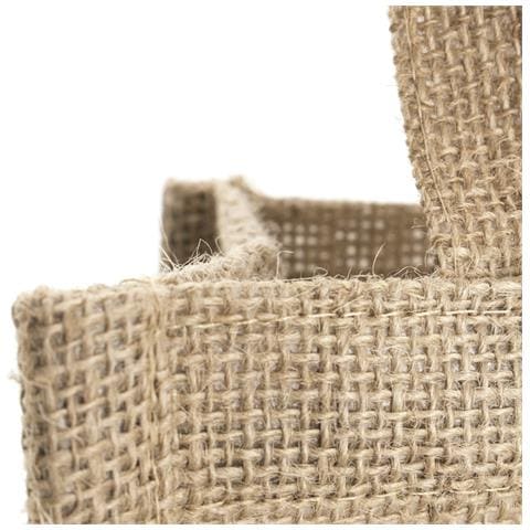 Koop, Borsa In Juta Laminata Con Scomparto Singolo Per 2 Bottiglie Di Vino Da 75 Cl. - Foto 4