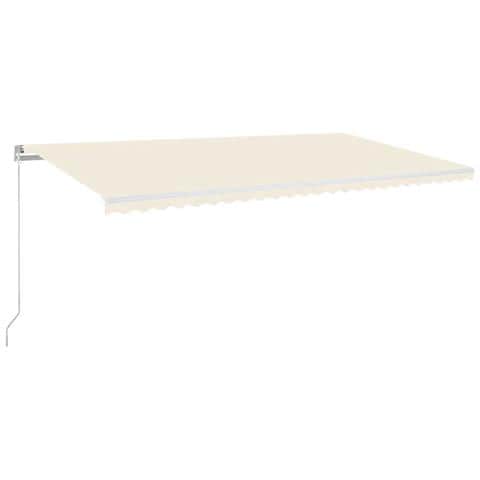 Tenda Da Sole Retrattile Manuale Con Led 600x300 Cm Crema - Foto 1