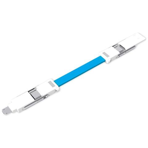 Cavo Dati Portachiavi Multifunzionale 6 In 1 - Blue - Foto 2