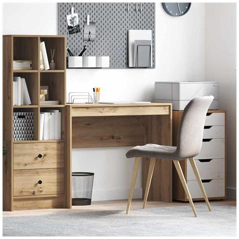 Scrivania Rovere artigianale Pannello truciolare Medio Resistente - Foto 2