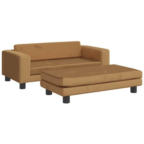 Lettino per Cani con Estensione Marrone 100x50x30 cm in Velluto - Foto 1