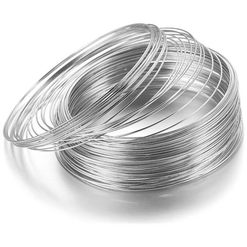 Filo Di Acciaio Per Memoria Di Forma, Diametro Filo 0,6 Mm, 100 Spire/confezione, 44 G Silver - Foto 1