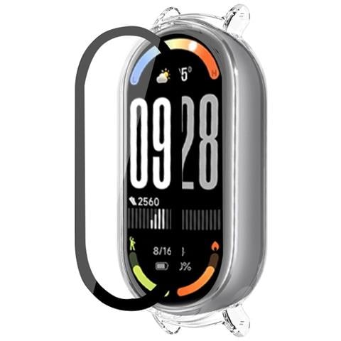 Custodia Protettiva Trasparente Compatibile Con Xiaomi Band 10/10 Nfc Con Pellicola In Vetro Temperato H9 - Foto 2