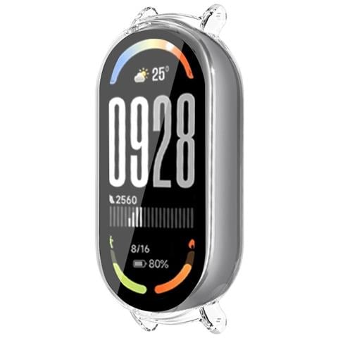 Custodia Protettiva Trasparente Compatibile Con Xiaomi Band 10/10 Nfc Con Pellicola In Vetro Temperato H9 - Foto 3