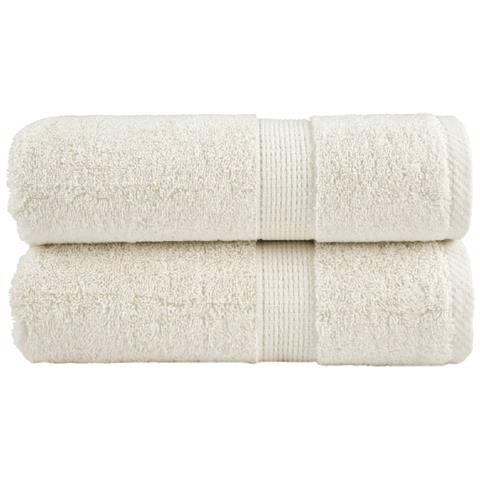 Asciugamani per Ospiti SOLUND 2 pz Crema 30x50 cm 600 g/m² - Foto 1