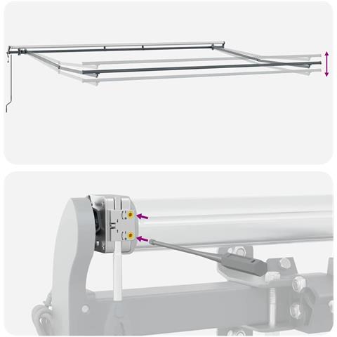 Tenda da Sole Antracite 4 × 3 m Metallo - Foto 9