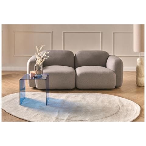 Divano 3 Posti Afoss Tessuto Tortora - Foto 1