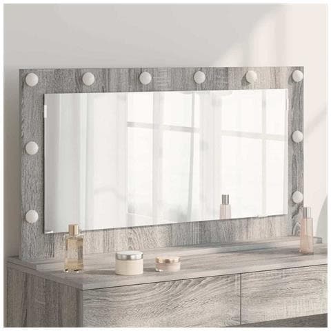 Specchio da Vanità con specchio Grigio Sonoma 100 x 55 x 18 cm - Foto 2