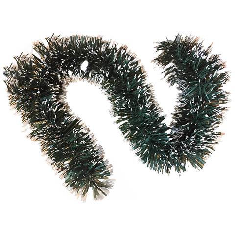 Decorazione Da Natale Vipiteno, Addobbo Natalizio, Ornamento Da Natale, Decorazione Festiva, Made In Italy, 1000x7 H7 Cm, Verde E Bianco - Foto 2