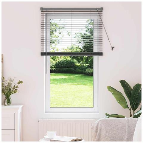 Tenda per Finestra con tende Manuale Grigio scuro Alluminio - Foto 2