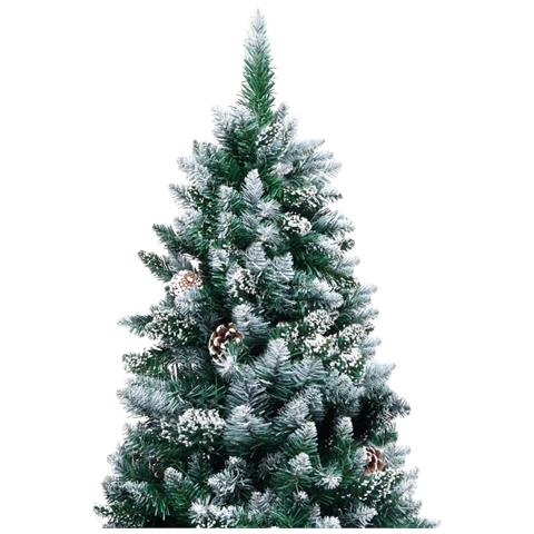 Lusso Casadino - Albero Di Natale Artificiale Con Pigne E Neve Bianca 240 Cm - Foto 1