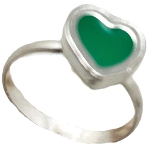 Bracciale E Anello A Forma Di Cuore In Argento 10µ Verde - Foto 6