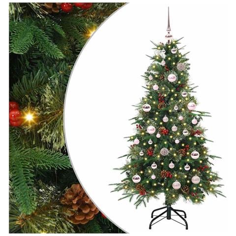 Albero di Natale Artificiale con Rami Pieghevoli Verde 150 cm - Foto 1