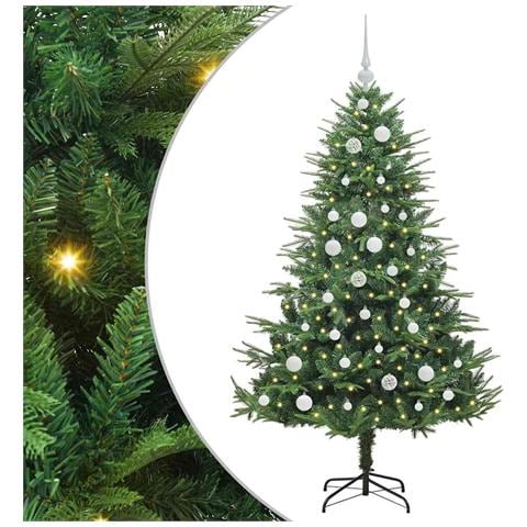 Albero di Natale artificiale preilluminato con set di palline - Foto 1