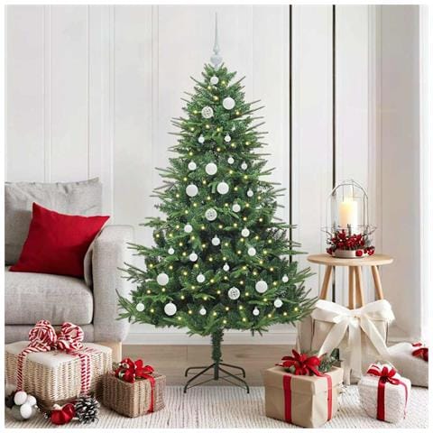 Albero di Natale artificiale preilluminato con set di palline - Foto 2