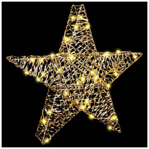 Stella 3D con 50 LED Bianco caldo 55 x 52.5 x 9 cm PET - Foto 2