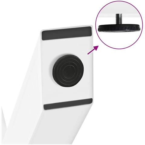 Gambe per tavolo da pranzo a forma di X 2 pz bianche 50x(72-73) cm in acciaio - Foto 9