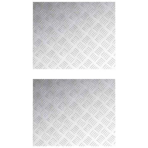 Dischi Quadrati 2 pcs Argento 60 x 50 cm Alluminio - Foto 1
