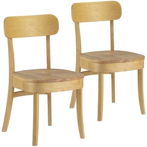 Set Di 2 Sedie Nala Colore Rovere, Legno Massello - Foto 1