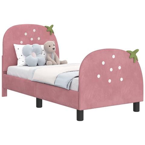 Struttura letto per bambini con testata Rosa 70 x 140 cm - Foto 1