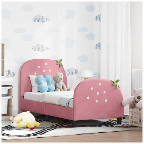 Struttura letto per bambini con testata Rosa 70 x 140 cm - Foto 2