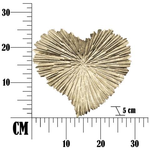 Svuotatasche A Cuore In Ferro Dorato 29x25 Cm - Foto 7