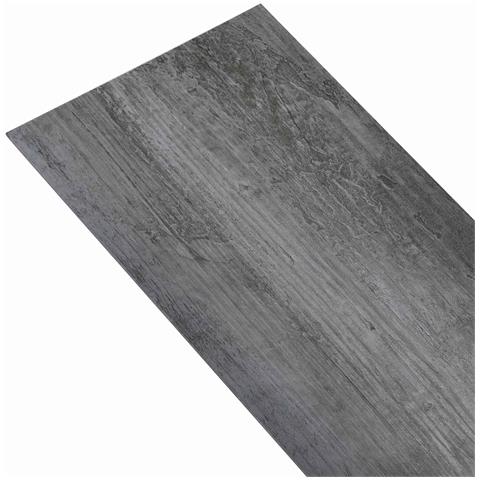 Listello per Pavimentazione Autoadesivo 32 pcs Grigio lucido - Foto 2
