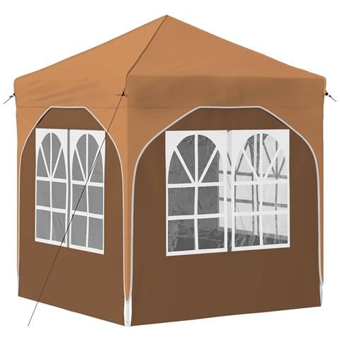 Tenda per feste a pop-up 192 x 192 x 245 cm Beige - Foto 9