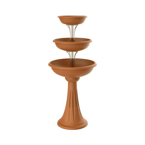 Fioriera colore Terracotta vaso vasi KIT CIOTOLA FONTANA in resina giardino - Foto 2