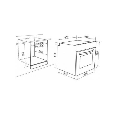 Forno Elettrico da Incasso Plano Plus FMPP60273NS Capacità 78 L Multifunzione Ventilato Colore M73 Titanium - Foto 3