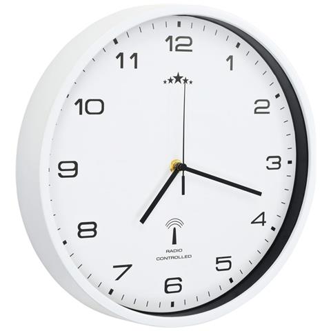 Orologio A Parete Radiocontrollato Movimento Quarzo 31cm Bianco - Foto 2