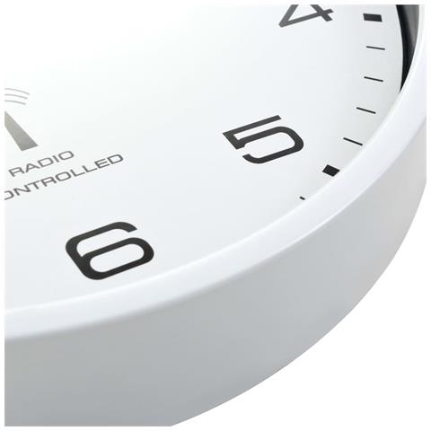 Orologio A Parete Radiocontrollato Movimento Quarzo 31cm Bianco - Foto 6