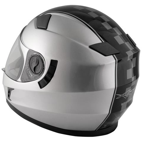 Casco Integrale Moto Scooter Touring Visiera Interna Parasole Viaggio Argento S - Foto 2