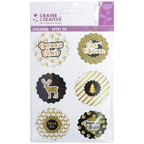 6 Adesivi 3d Medaglioni Di Natale 4 Cm - Foto 1