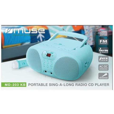 Md-203 Kb Radio Player Fm Con Cd Aux Mic. Turchese - Foto 2
