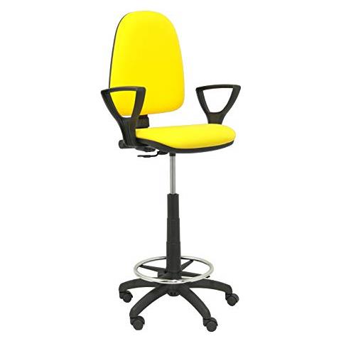 Sgabello Ergonomico, Altezza Regolabile E Anello Poggiapiedi Giallo T04cp - Foto 1