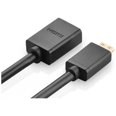 Adattatore Mini HDMI maschio a HDMI femmina 22cm (Black)  - Foto 3