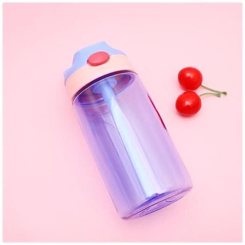 INLAW (viola) 480ml Bambini Bambini Tazza D'acqua Creativa Cassaforte Bambino Alimentante Tazze Con Cannucce Con Paglie Bottiglie Di Acqua Perdite All'aperto Portatili Portatili