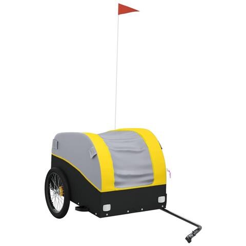 Rimorchio Da Bici Da Carico Nero E Giallo 45 Kg In Ferro - Foto 1