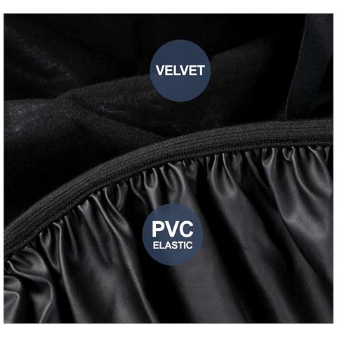 Coprisella Universale Impermeabile, Materiale Pu Similpelle, Adattabile Scooter E Moto, Nero, Con Borsa, Tg L (86x48cm) - Foto 2