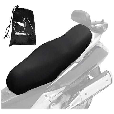 Coprisella Universale Impermeabile, Materiale Pu Similpelle, Adattabile Scooter E Moto, Nero, Con Borsa, Tg L (86x48cm) - Foto 1