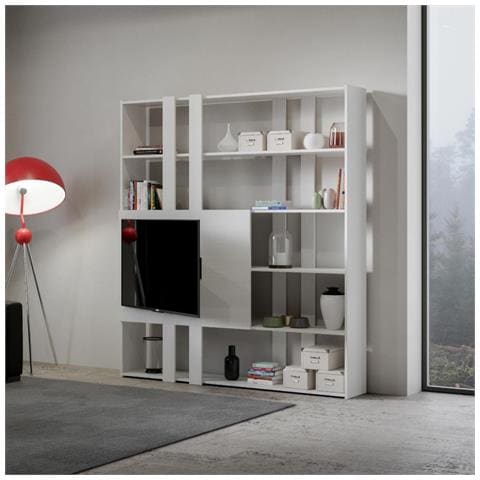Libreria A Giorno Kato L Con Pannello Porta Tv Noce - Foto 1